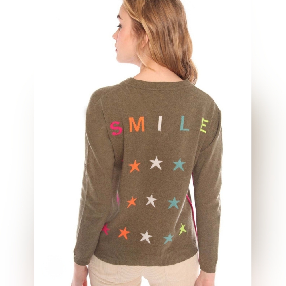 Vilagallo SIMONE SMILE Wool Cashmere Sweater Khaki Green M